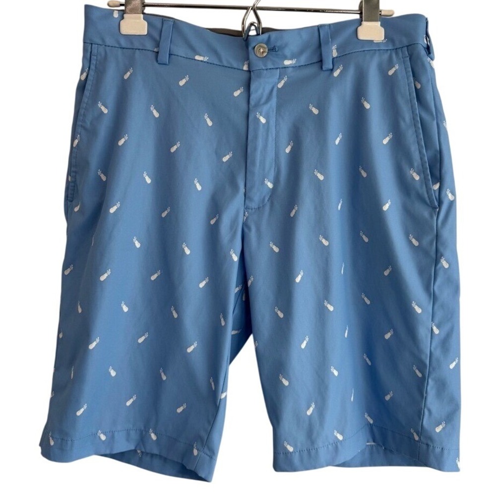 Walter Hagen Golf 11 Print Shorts Mens Light Blue Casual, size 32